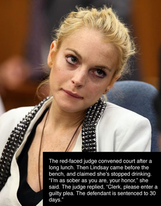 Illustration for article titled Corny Courtroom Humor, Starring Lindsay Lohan